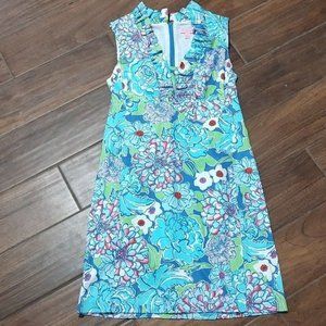Lily Pullitzer 4 blue ruffle dress
